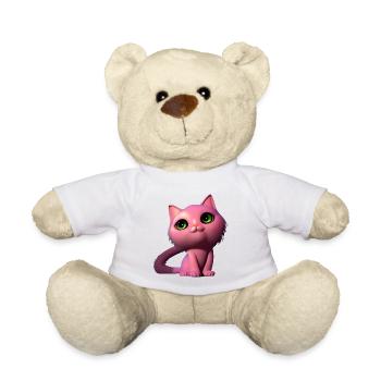 Chat rose sans chat - Nounours - blanc - Devant