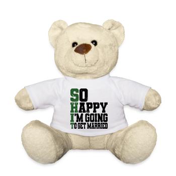 Funny Bachelor Party Engagement Wedding Married - Teddy Bear - white - Front