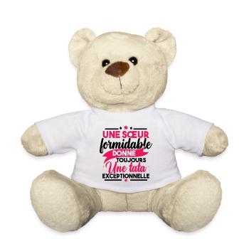 Une sœur formidable donne une tata exceptionnelle - Nounours - blanc - Devant
