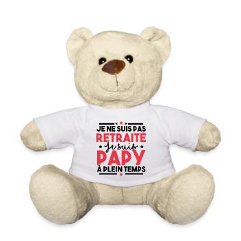 Je ne suis pas retraité je suis papy à plein temps - Nounours - blanc - Devant