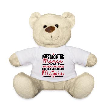 Mission maman accomplie - future meilleure mamie - Nounours - blanc - Devant