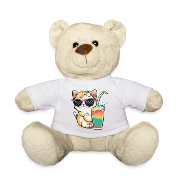 A cat lover's dream - Teddy Bear - white - Front