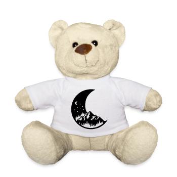 The moon and the black mountain - Teddy Bear - white - Front
