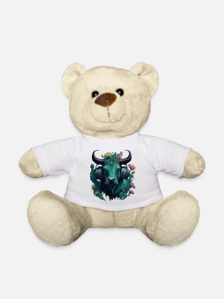 Mignon Toro Gamer Vintage Bull Design - Nounours - blanc