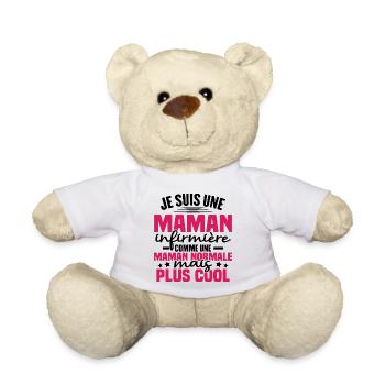 Je suis une maman infirmière - Nounours - blanc - Devant