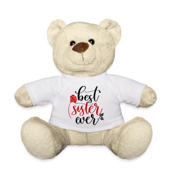 meilleure soeur de tous les temps, Rose - Nounours - blanc - Devant