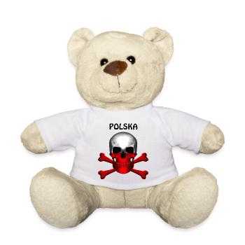 Crâne Jolly Roger Pirate Flag Polska R6Z - Nounours - blanc - Devant