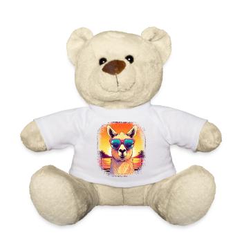 funny saying llama shirt cool geek awesome budhist - Teddy Bear - white - Front