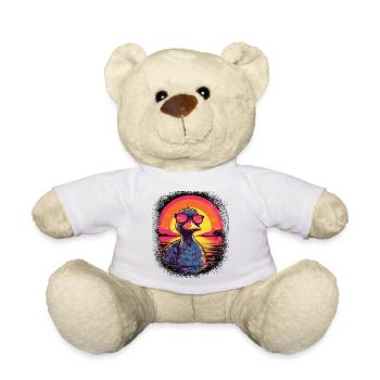 bathtube 4wd birthday present funny sayings aves - Teddy Bear - white - Front
