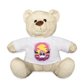 funny sayings cool duckling joke birthday - Teddy Bear - white - Front