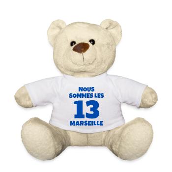 Marseille. je suis Marseillais. 13 - Nounours - blanc - Devant