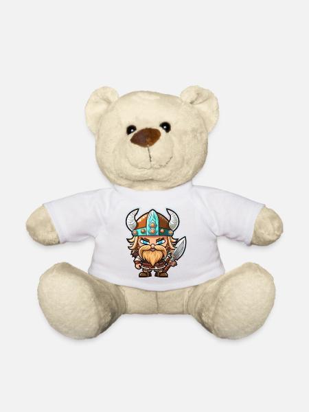Ragnar's Conquests: Cartoon Viking Ragnar - Teddy Bear - white