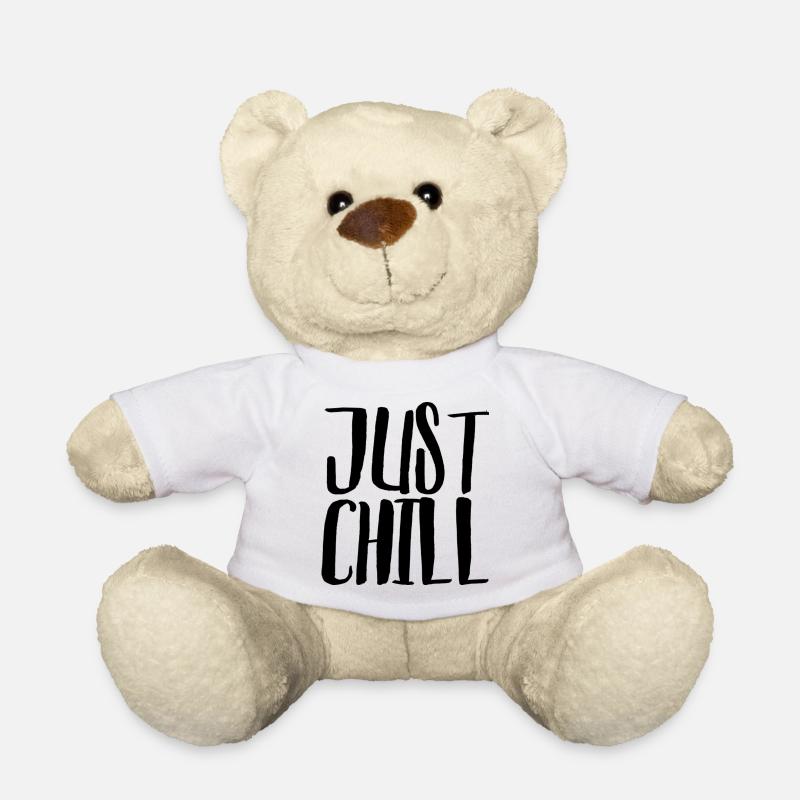 JUST CHILL "Entspann dich!" Design - Teddy - Weiß