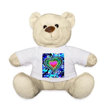 Heart Love spray paint graffiti cool - Teddy Bear - white - Front