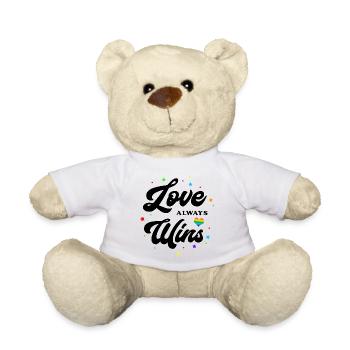 Liebe gewinnt immer b clr - Teddy - Weiß - Vorne
