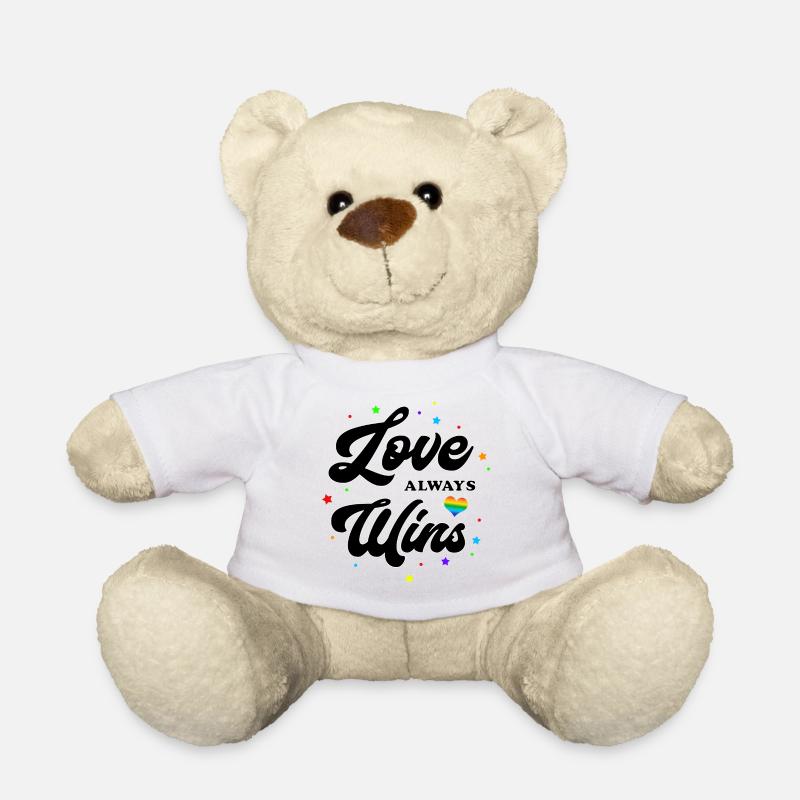 Liebe gewinnt immer b clr - Teddy - Weiß