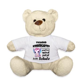 Einschulung Schulkind Drache - Teddy - Weiß - Vorne