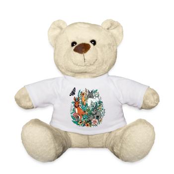 Tiere in Blumen n°3 - Teddy - Weiß - Vorne