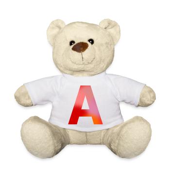 Lettre A - Nounours - blanc - Devant