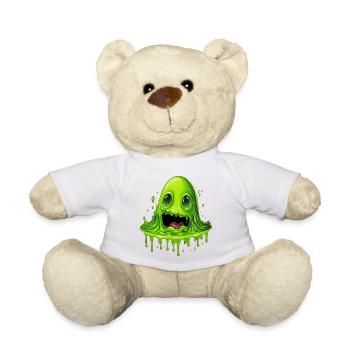 Monstre de boue vert - Nounours - blanc - Devant