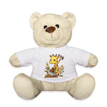 Jardinier girafe - Nounours - blanc - Devant
