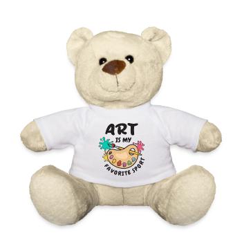 L’art est mon sport préféré - Nounours - blanc - Devant