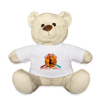 Saying ,Basketball/ Good Time/Basketballspieler - Teddy Bear - white - Front