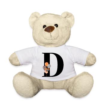 Lettre d ballon d’anniversaire - Nounours - blanc - Devant