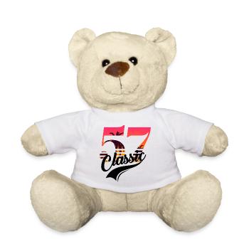 Vintage 1957-57th anniversary - Teddy Bear - white - Front