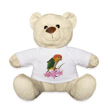 The orange-headed caique - Teddy Bear - white - Front