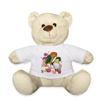 The orange-headed caique - Teddy Bear - white - Front
