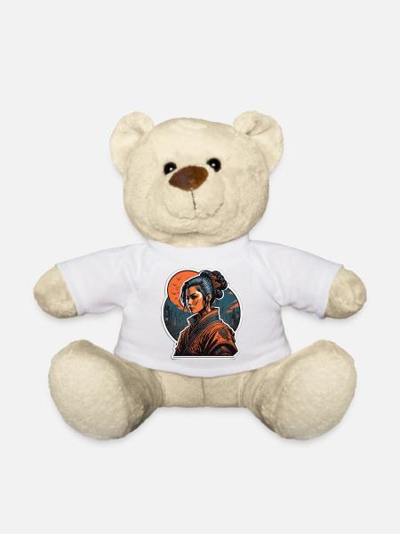 Frau mit Kimono - Teddy - Weiß