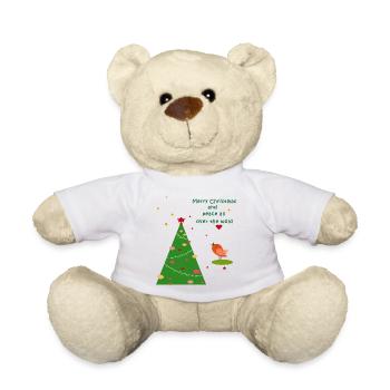 Joyeux Noël Paix - Nounours - blanc - Devant