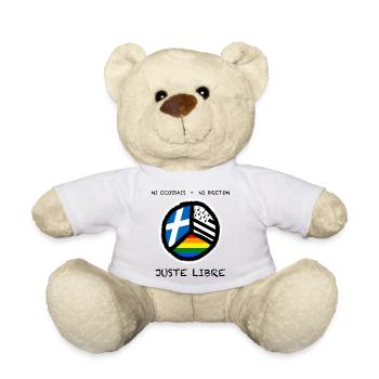 Ni ècossais ni breton, juste libre - Nounours - blanc - Devant