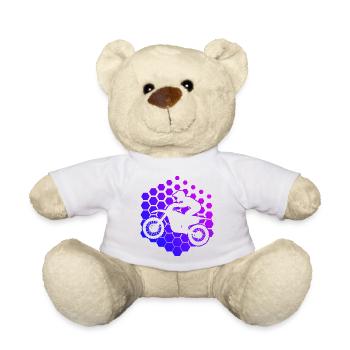 Motocross Dirt Bike Freestyle Motocross Motocross Motocross Motocross T - Nounours - blanc - Devant