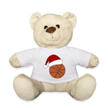 Joyeux Noël Basketball Père Noël - Nounours - blanc - Devant