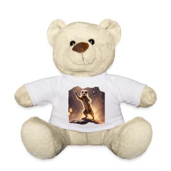 Tanzendes Erdmännchen in Glitzer - Teddy - Weiß - Vorne