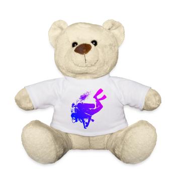 Diving Scuba Diver Diving Free Dive - Teddy Bear - white - Front