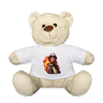 Pompier/Incendie/Incendie/Extinction/Héroïne - Nounours - blanc - Devant