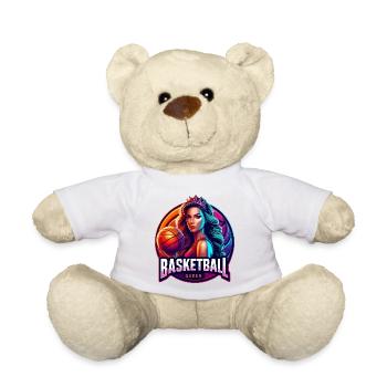 Basketball Queen Illustration - Teddy Bear - white - Front