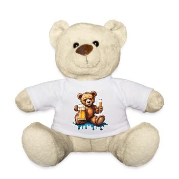 Teddybär / Kuscheltier / Stofftier / Geschenkidee - Teddy - Weiß - Vorne