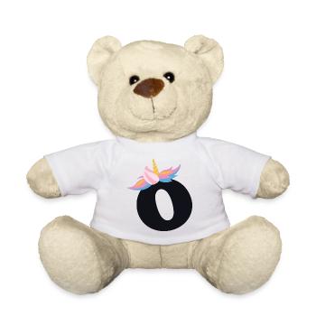 Licorne lettre arc-en-ciel Style « O » | Être unique - Nounours - blanc - Devant