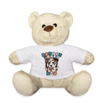 Merle Border Collie Dad Hunde Vatertag Wilsigns - Teddy - Weiß - Vorne