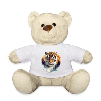 Tiger, Tiger Head, Big Cat, Nature, Wilderness, Wild, Strong - Teddy Bear - white - Front
