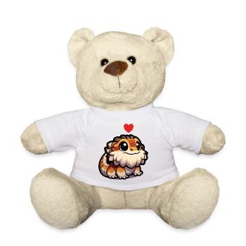 Mignon bébé dragon barbu - Nounours - blanc - Devant