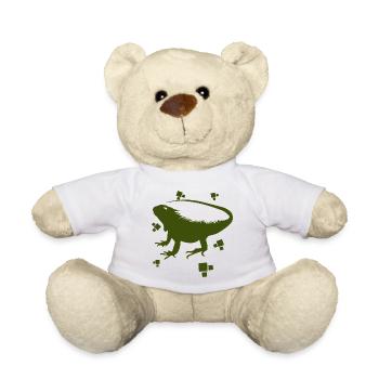 Bearded dragon - amphibian animal - Teddy Bear - white - Front
