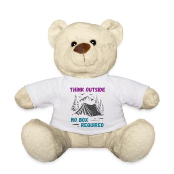 Camping, Randonnée, Forêt - Pensez à l’extérieur - Nounours - blanc - Devant