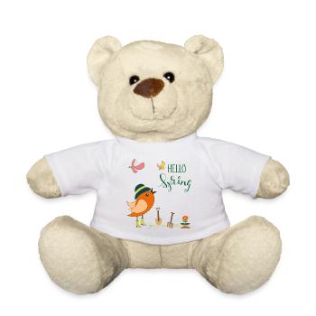 Hello Spring Garden - Teddy Bear - white - Front