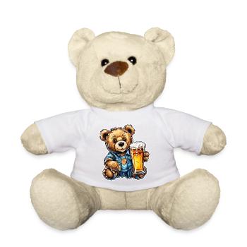 Teddybär / Kuscheltier / Stofftier / Geschenkidee - Teddy - Weiß - Vorne