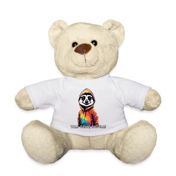 Was geht Digga? Cooles Erdmännchen - Teddy - Weiß - Vorne